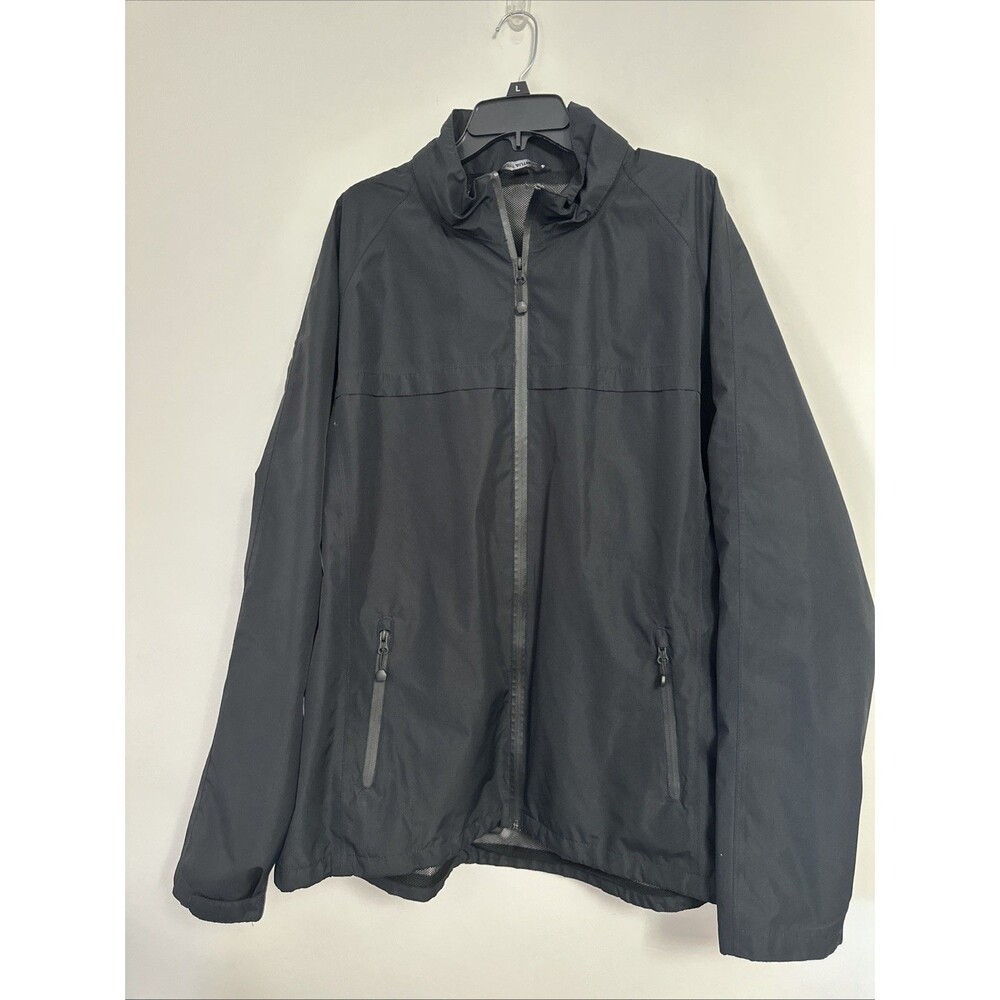 Port Authority Men's Jacket Size 2XL Black NO HOOD Raincoat Windbreaker